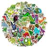 50Pcs Eco-friendly Outdoor Landscape Decorative Self-adhesive Suitcase Scrapbook Skateboard Aesthetic Stickers Stationery Gift Animal