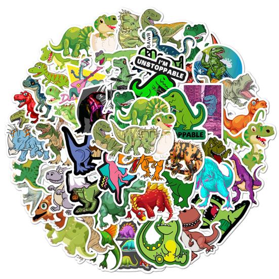50Pcs Eco-friendly Outdoor Landscape Decorative Self-adhesive Suitcase Scrapbook Skateboard Aesthetic Stickers Stationery Gift Animal