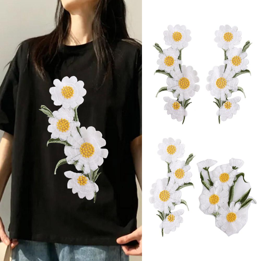 Daisy Clothing Applique Exquisite Clothes Patches Flower Embroidered Patches  Sewing