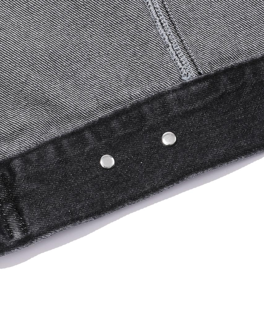 Beentrill Vintage Washed Denim Trucker Jacket (Black)