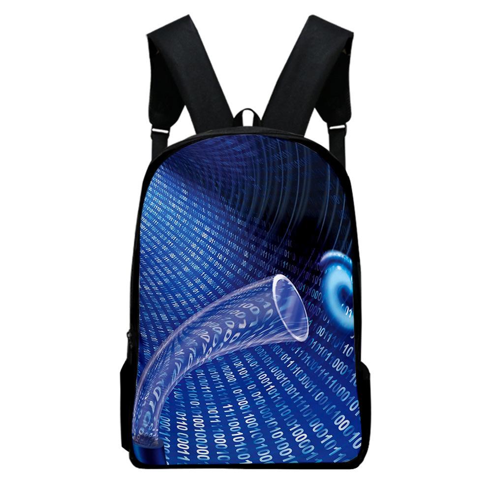 Harajuku Novelty Youthful Abstract Student School Bags Notebook Backpacks 3D Printed Oxford Waterproof Boys/Girls Travel Bags