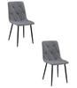 Libra Chair - Dark Gray Fabric / Black Legs X 2