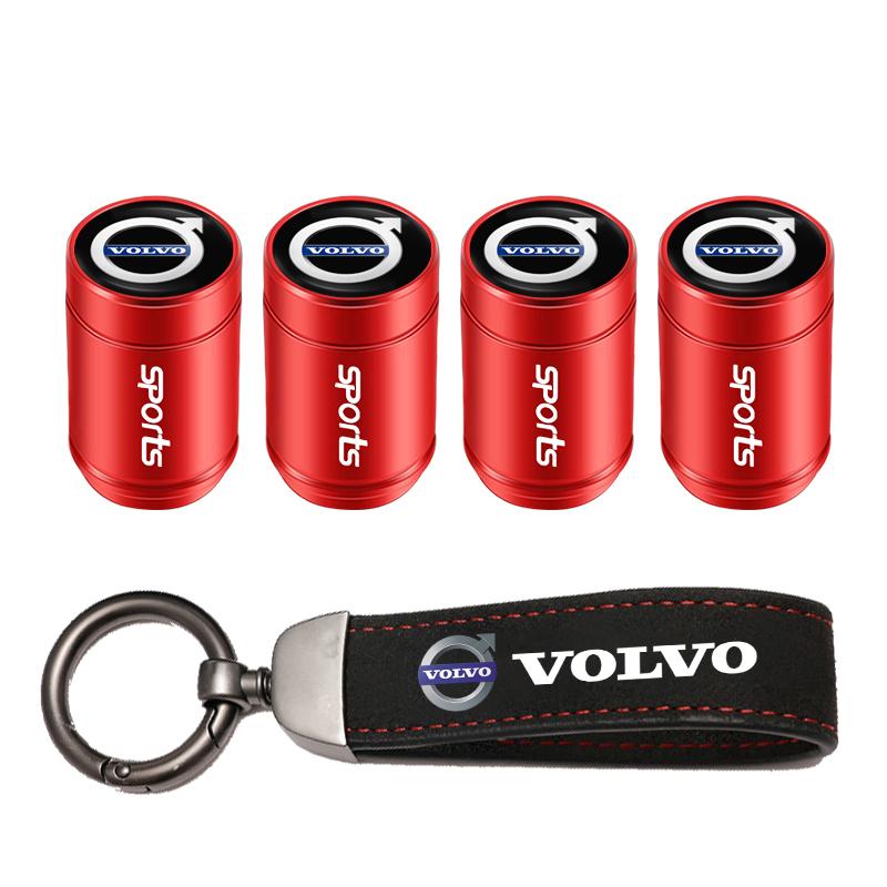 Car Tire Wheel Valve Caps Cover/Car Key Chain Ring Keychain For Volvo AWD V60 V40 XC90 S60 XC60 S90 V90 CX70 XC40 C40 C70 EX90