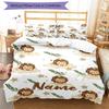 3pcs Custom Name Lion Bedding Set Duvet Cover Closure Includes 1 Duvet Cover & 2 Pillowcases, Soft and Comfortable for All Seasons.