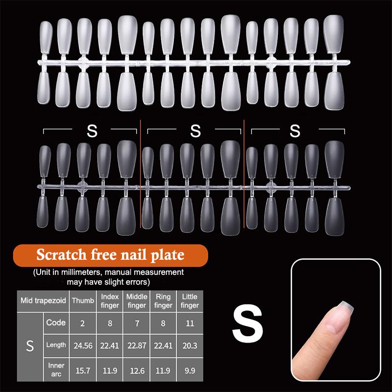 100pcs Press On Nail Tips Full Cover Ultra-Thin False Nails Patches Gel Nails Extension System Clear Fake Nails Art Accessories