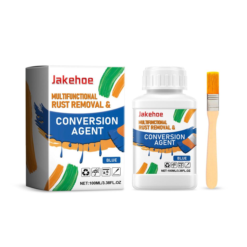 

Jakehoe Многофункциональный преобразователь ржавчины Очиститель металлических поверхностей с кистью 100 мл Для эффективного удаления ржавчины 100ml Blue Brush