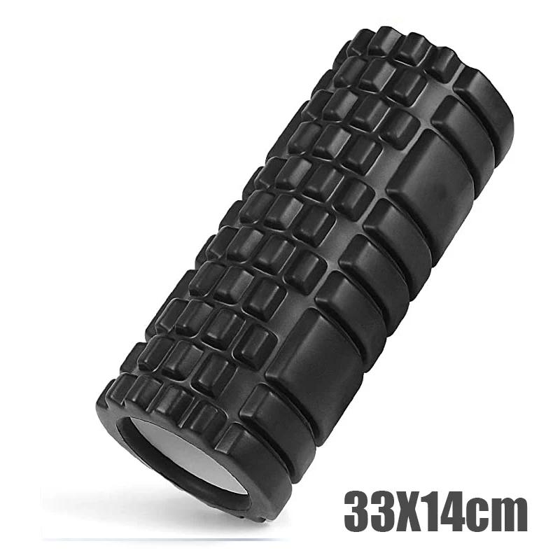 33cm Yoga Schaumstoffrolle zur Muskelmassage, Linderung von Rückenschmerzen und Gitter-Trainingsset