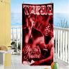 2pac Customized Name Beach Towel Super Soft Microfiber Quickdry Fabric Ideal for Travel Outdoor Swim Pool Yoga Surf Camping Hiking Gym Gift Holiday
