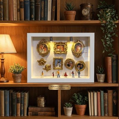 Romantic DIY Mini Museum Photo Frame Miniature Creative Memory Display Kit Easy To Install