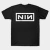 Camiseta Negra Estampada para Hombre Nine Inch Nails Estampado con Papel de Transferencia Sin Corte Camiseta de Algodón