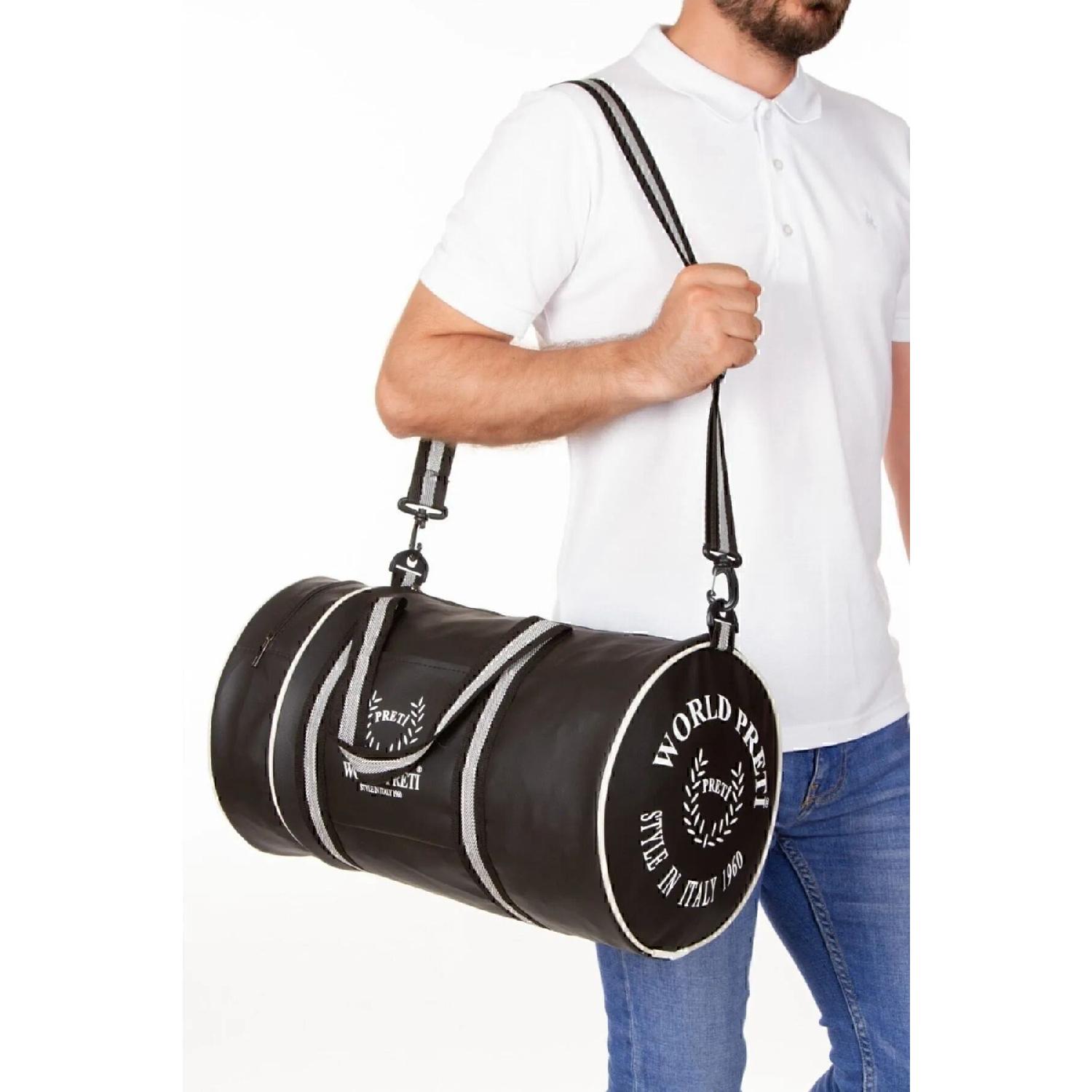 

Trend Cylinder Sports Bag Black Shoulder Strap Fitness Sp чёрный