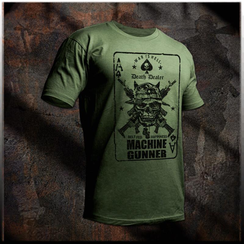

Machine Gunner t-shirt Combat Veteran Army Infantryman Spec Ops Tactical skull 3XL