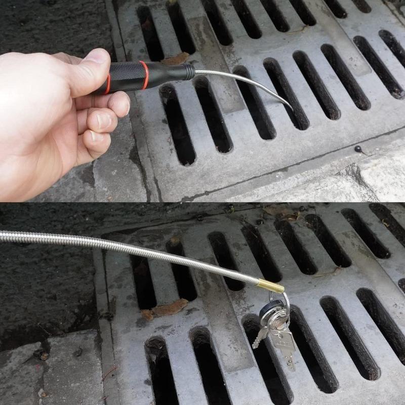 New Foldable Strong Magnetic Pickup Tool Metal Flexible Pick Up Tool Suction Bar Magnet Spring Grip Grabber Portable Hand Tools