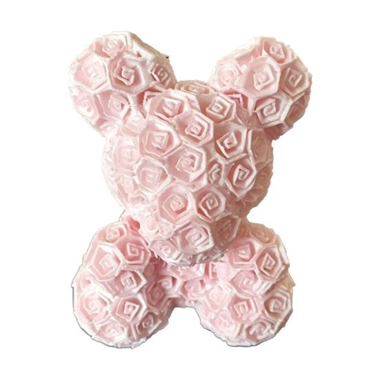 Romantic Rose Ornament, Rose Bear Decorative Sculpture for Valentine Day Anniversaries Birthdays Multi-Scene Use Gift розовый