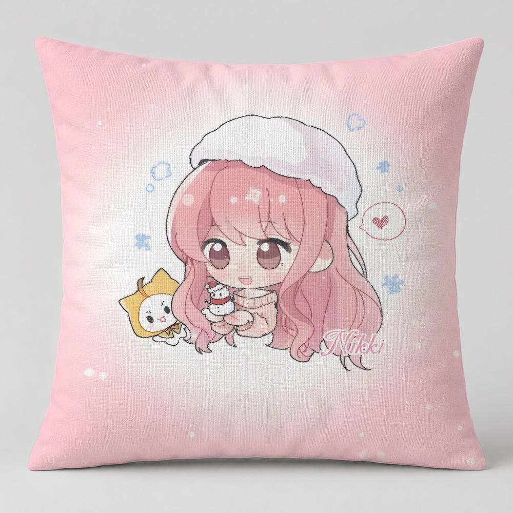 Game Miracle Nikki Cushion Cover Short Plush Cushion Cover Double Sided Print Washable Sofa Pillowcase Home Decor Gift