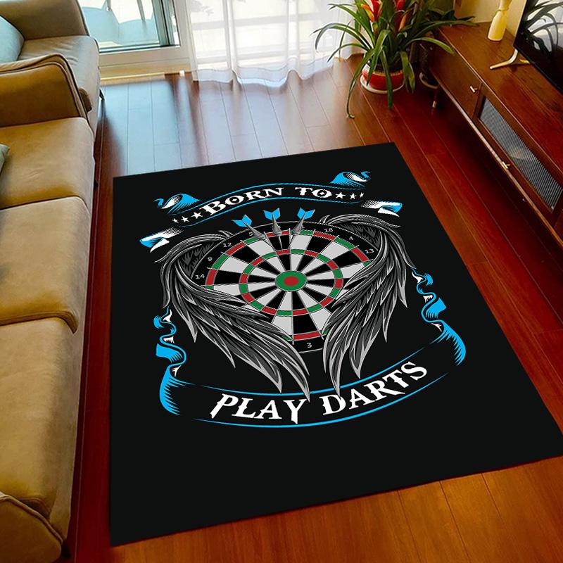 Sport Carpet Dart Target Printing Carpet Game Room Living Room Bedroom Area Non-slip Carpet Door Mat Birthday Rugs Gift  Home