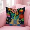 YYayoi Kusama series Cushion Cover Pillowcase Short Plush Invisible zipper Room Sofa Cushion Cover