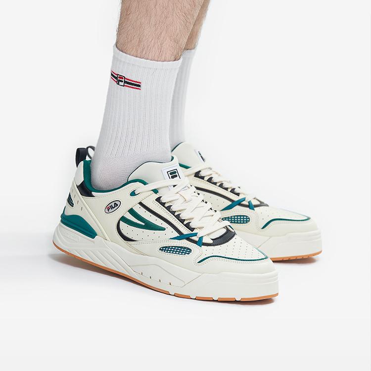 FILA Slam 22 Comfortable Versatile Durable Low-Top Skate Shoes Men Sneakers Off-White Green F12M231217FAC