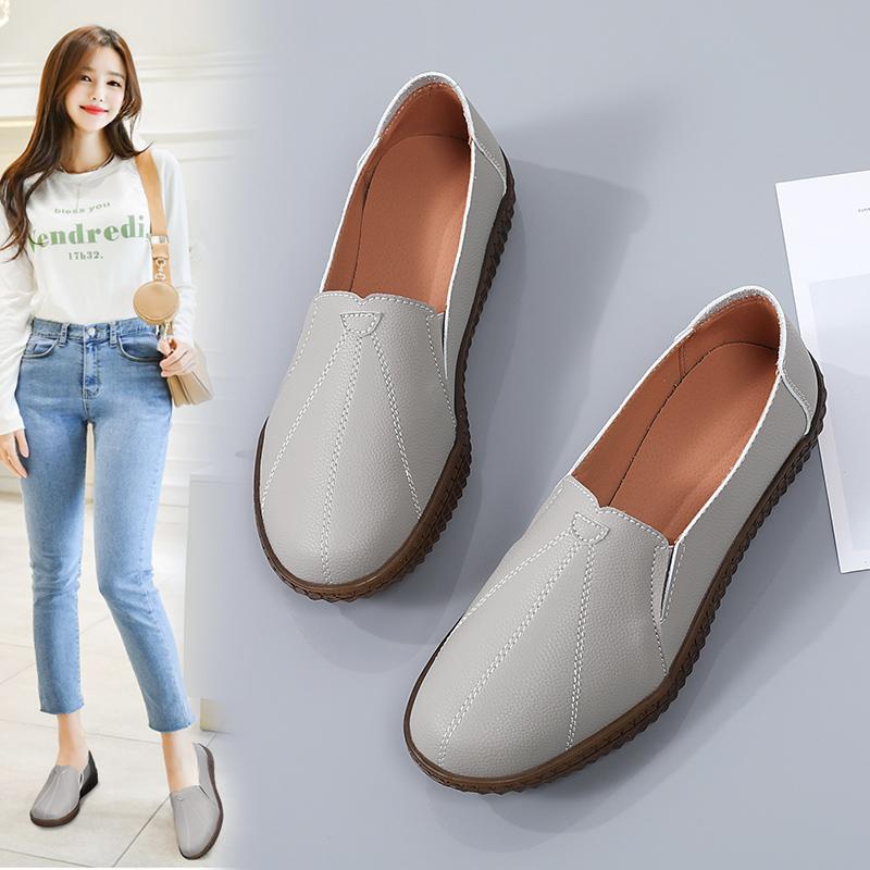 Fashion 2025 Spring Womens Flat Shoes Korean Style Mary Jane Ladies Casual Flat Boat Shoes Loafers Work and Party Wear