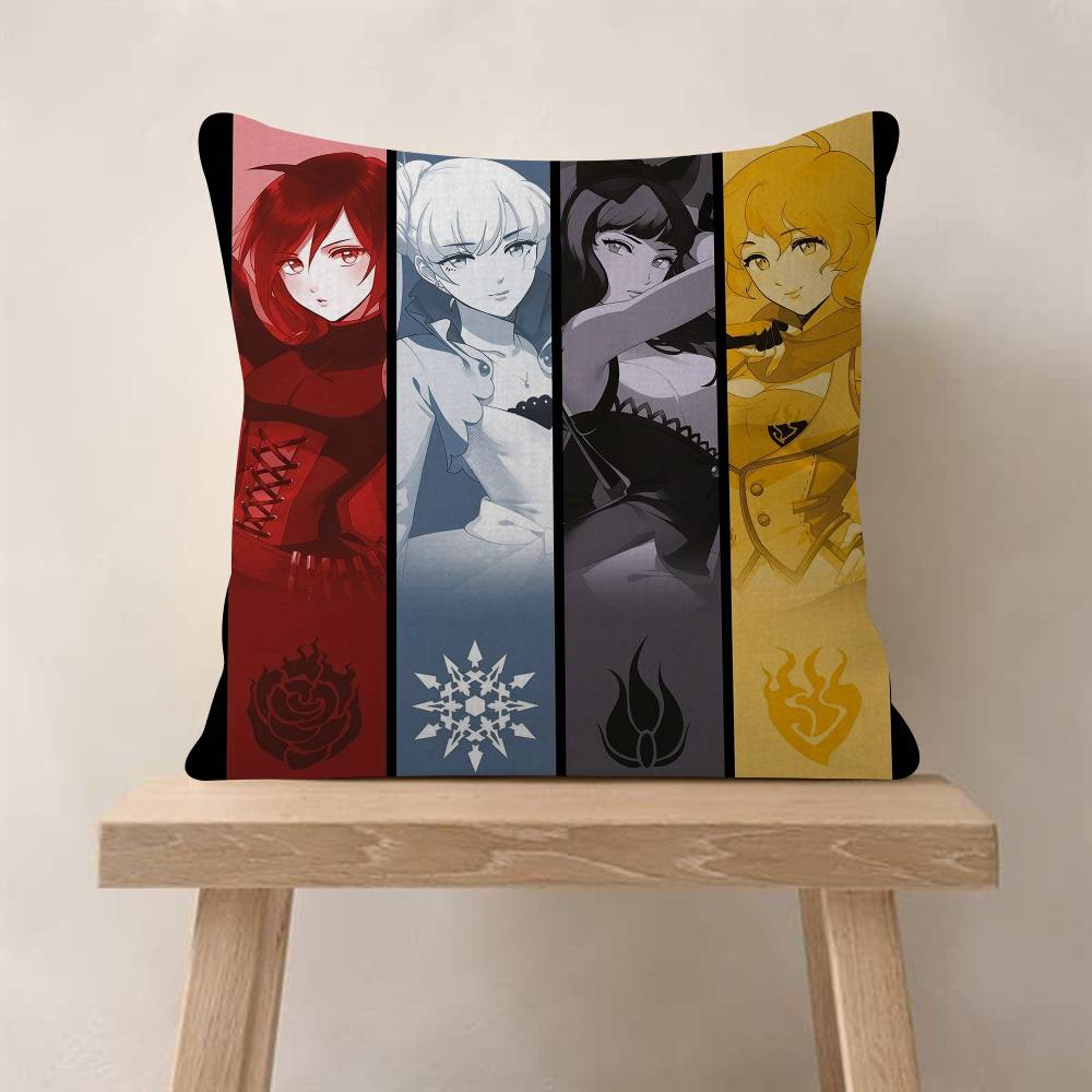 Cartoon RRWBYS Anime Personalized Pillow Cover Kids Bedroom Wild Party Decor Pillowcase Kid Birthday Shower Gift