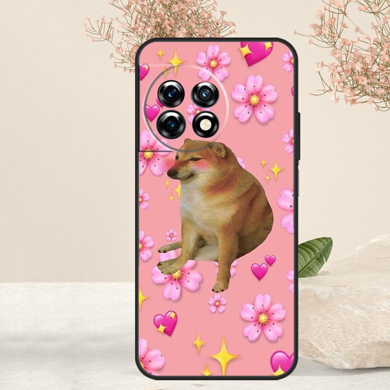 Funny Cheems Doge Case For OnePlus 15 R 13 13T 13R 12 12R 11 10T 8T 9 10 Pro Nord 5 CE 4 2 3 Lite N20 N30 Cover