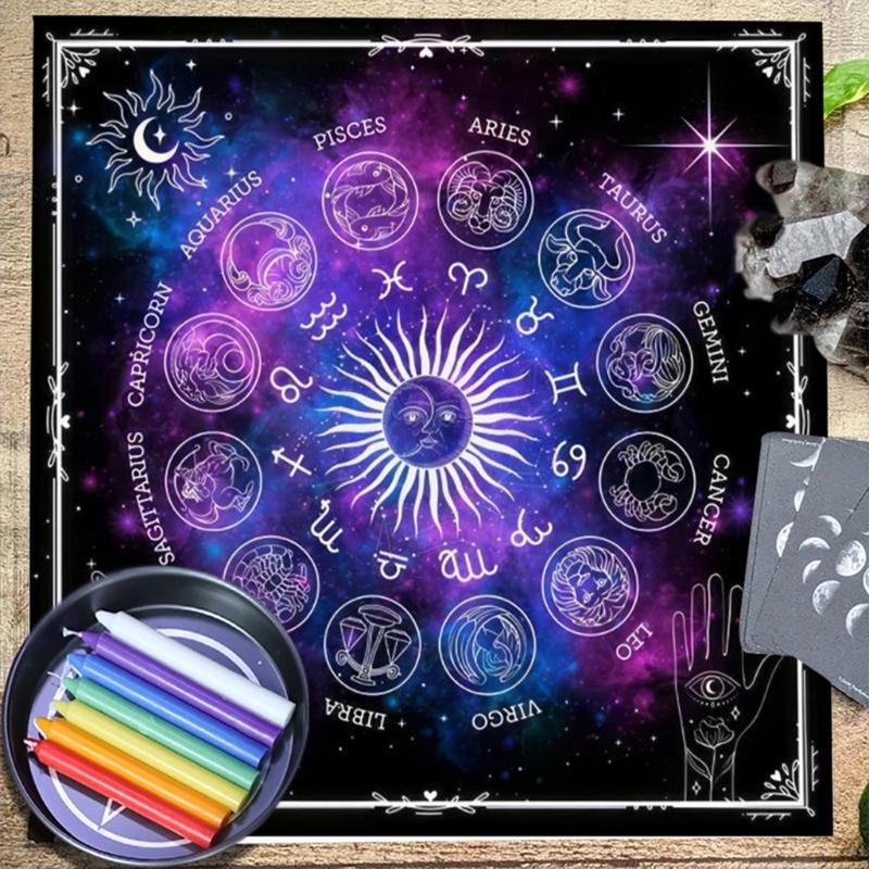 Tarot Card Tablecloth Altars Cloth 12 Constellations Tablecloth Home Decors