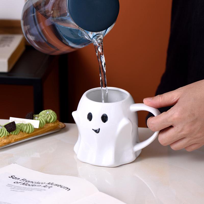 Pasqua Halloween Fantasma Elfo Creativo Tazza Carina per Coppia Regalo Ufficio Bere Ceramica Drinkware Decorazione Crogiolo Zucca Tazza Fantasma