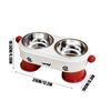 Raised Dog Bowl 2-in-1 Anti-Slip Tilted Feeder Dish Dog Bowl Stand For Puppy Feeding Cats Kitten Small Pets Indoor Outdoor