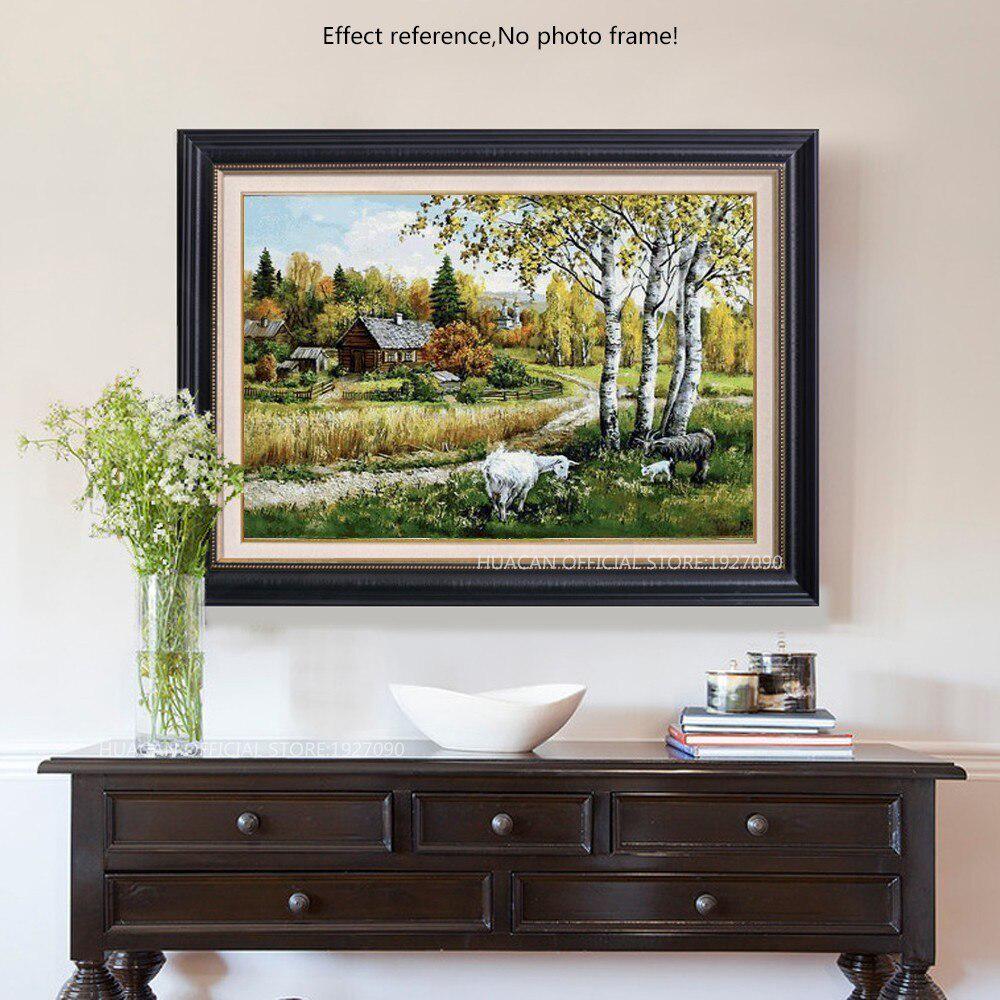 DIY Cross Stitch Diamond Painting Birch Forest Full Display Landscape Full Round Diamond Embroidery
