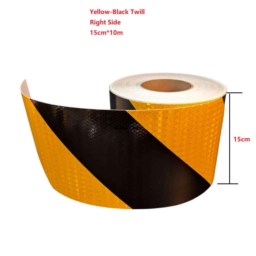 DIY 15cm*1M Twill Reflective Stickers PVC Honeycomb Self-Adhesive Warning Safety Reflectors Tapes Waterproof Strip For Car Truck