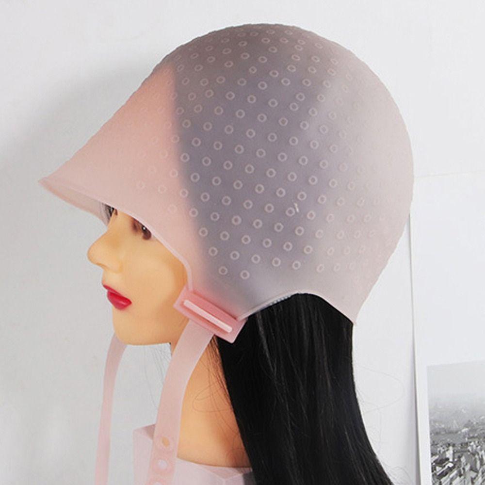 Reusable Highlighting Dye Cap Silicone Hair Coloring Cap Adjustable Hair Dye Hat  Men/Women