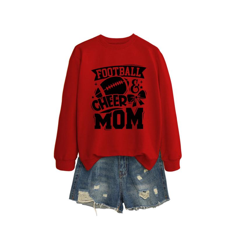 Football Cheer Mom Plus Size Loose Comfortable Hoodie