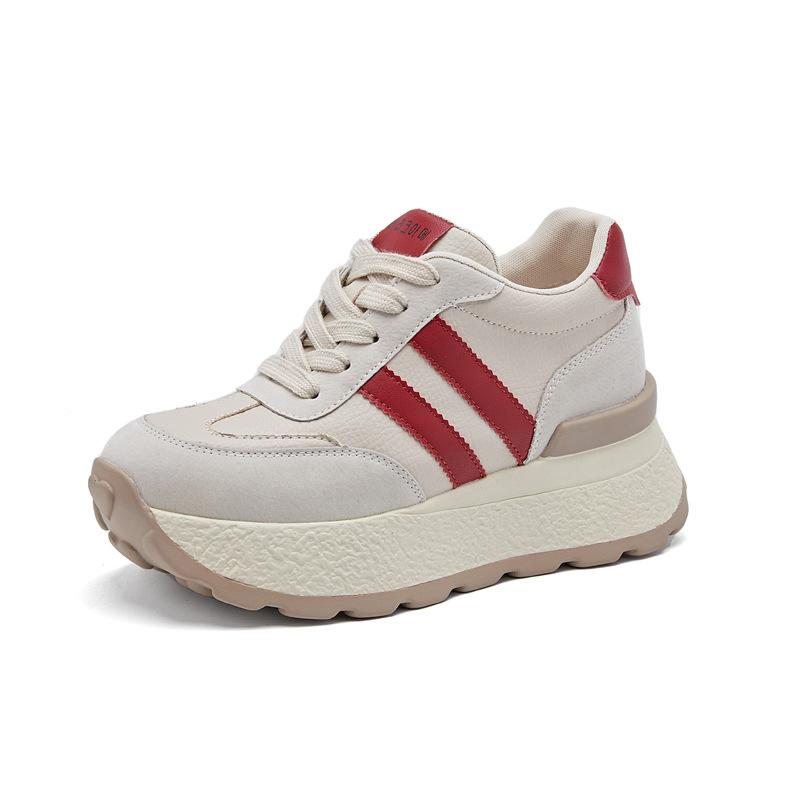 8628 Small Sports Shoes Women's 2025 Autumn New Thick-soled Non-slip Inner Height-increasing Forrest Gump Shoes Outdoor White Shoes