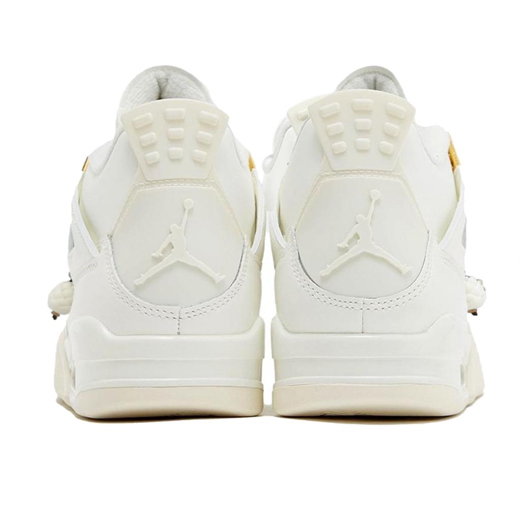Jordan Air Jordan 4 Abrasion Resistant Mid Top Vintage Basketball Shoes Women's White Pink AQ9129-170(Team401-)