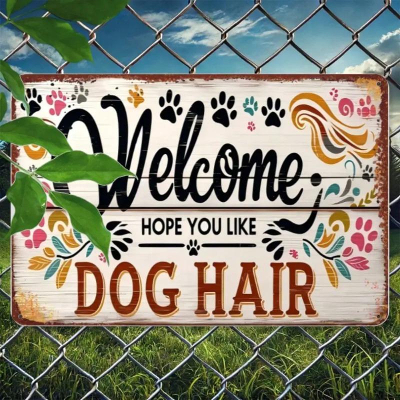 Vintage Dog Lover Metal Wall Art Pet Home Decor Sign