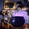 Plastic Halloween Decoration Holiday Party Prop Witch Barrels Halloween Cauldron Remote Control 8 Mode Witch Jar