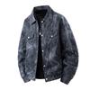 New Spring and Autumn Large Size Jacket for Men's Lapel Anti-denim Personalized Printing and Fattening