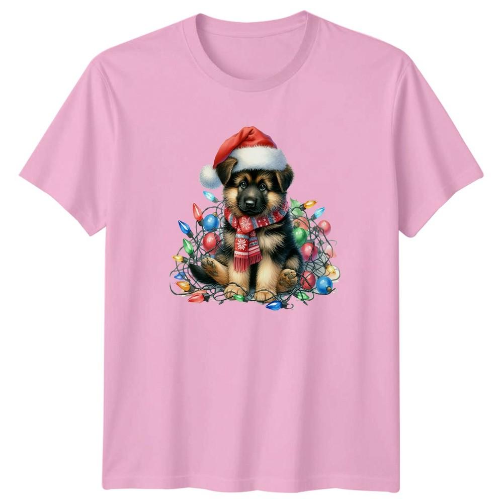 GerUnisex Shepherd Puppy Christmas Holidays Unisexs TShirt Unisexs Tee Graphic Top a