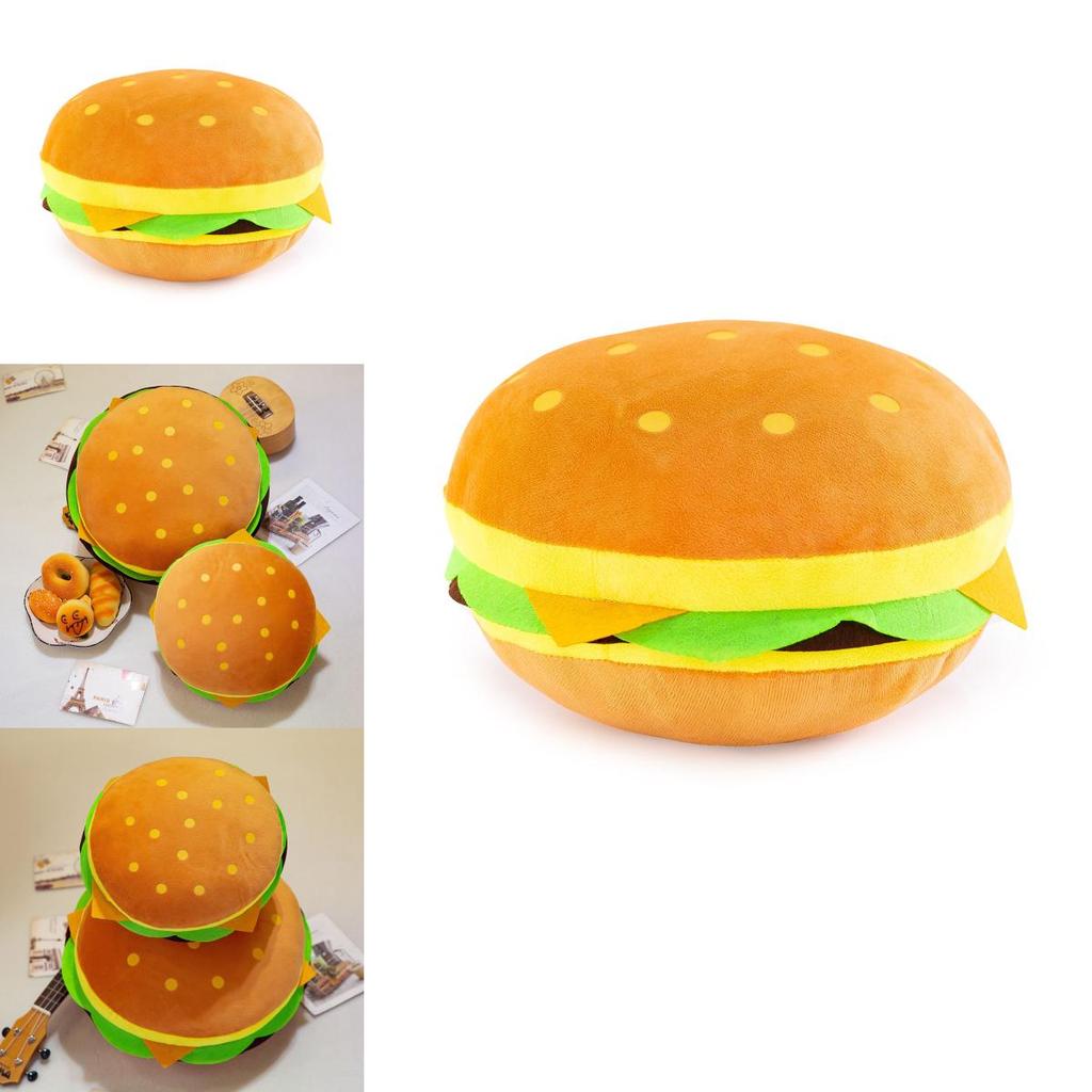 Oreiller Burger en Peluche Coussin Doux en Coton pour Décoration de Salle de Jeux pour Enfants