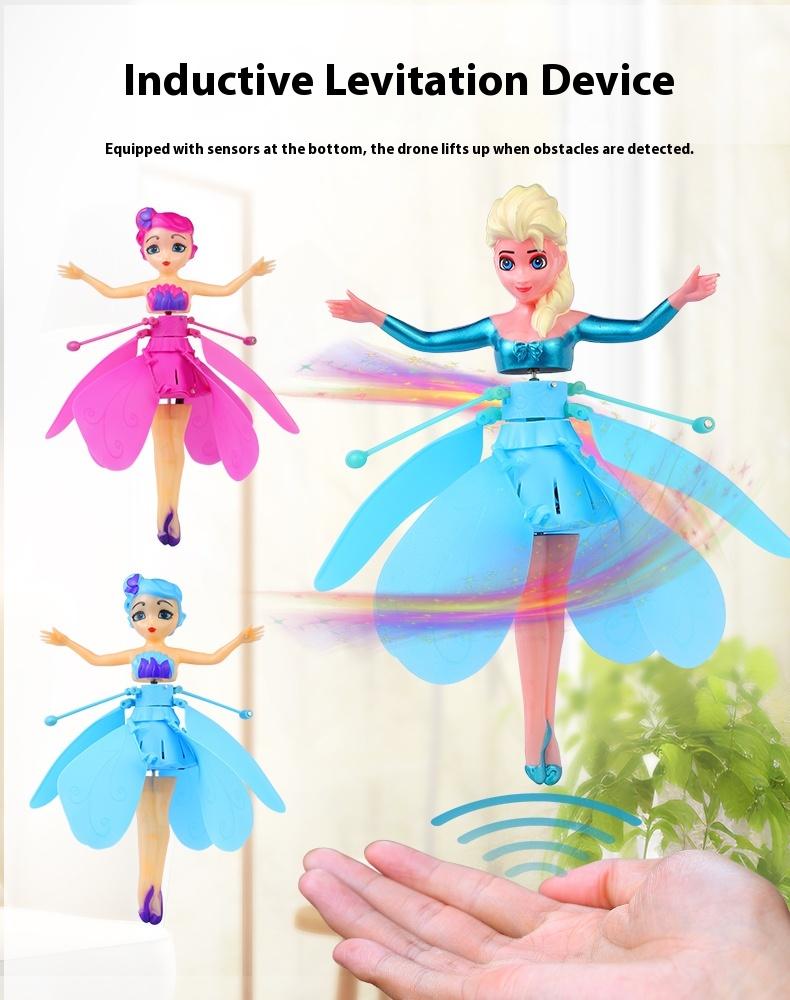 Induction Bee Aircraft Gesture Suspension Luminous Toy Stall Toy Flying Doll