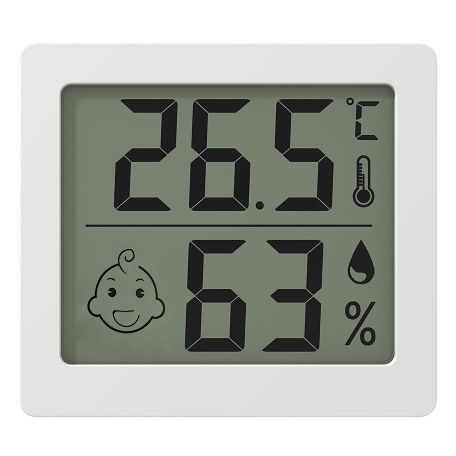 Thermometer Precise Temperature and Humidity Measurement with Smile Indicator Mini Digital Thermometer Hygrometer белый