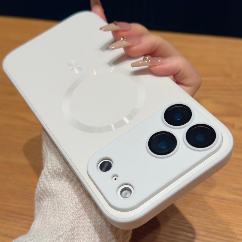 AG Nano Frosted Glass Lens Magnetic Case For iPhone 17 16 15 14 Plus 13 12 11 Pro Max For Magsafe Wireless Charge Cover