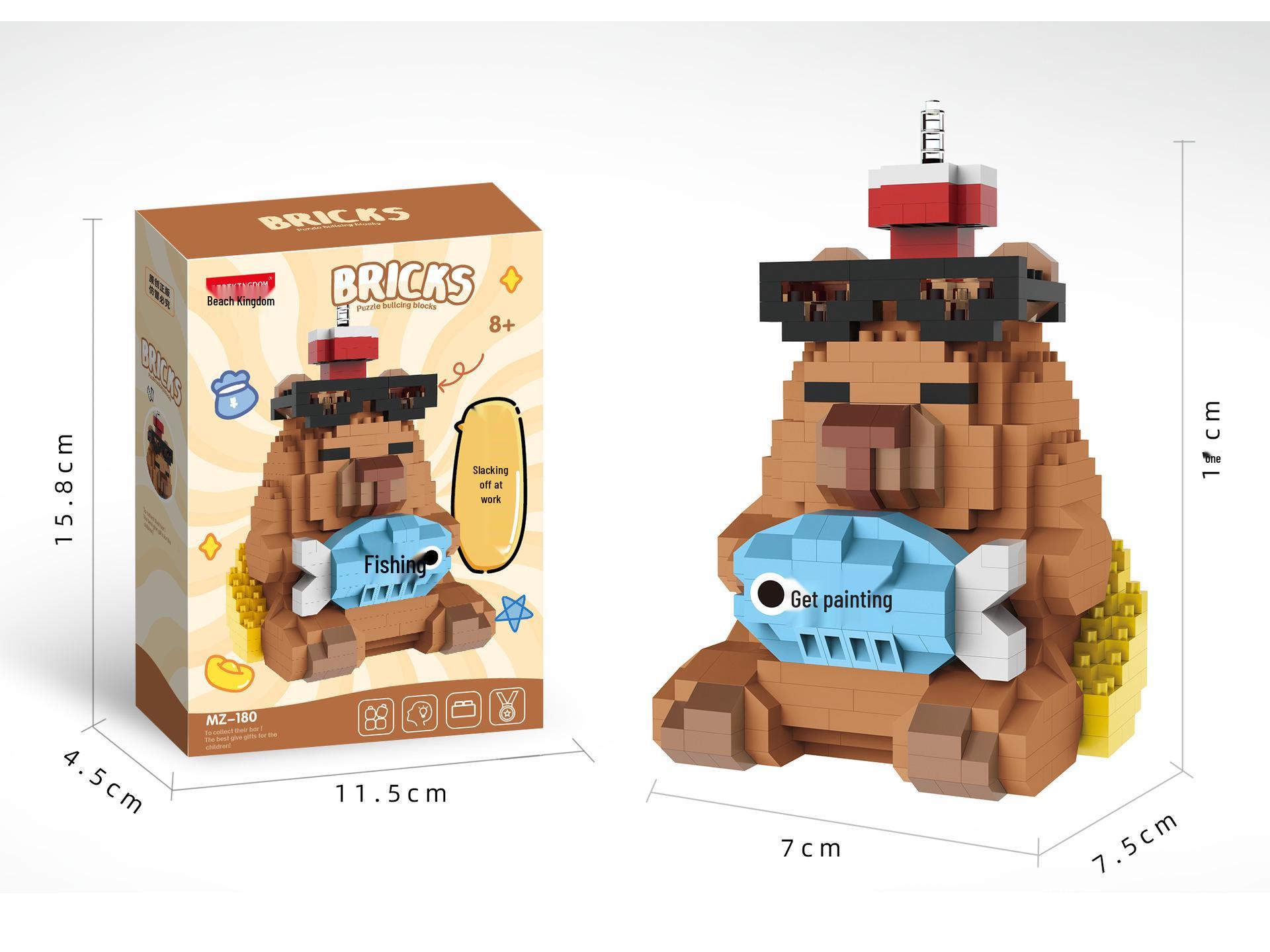 

Игрушка Капибара Конструктор - Ручная работа Сделай сам Серия настольных украшений