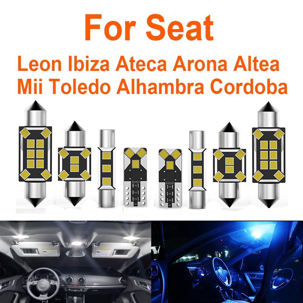 Abright für Seat Leon 1M 1P 5F Ibiza 6L 6J 6P Ateca Arona Exeo ST Altea Mii Toledo Alhambra Cordoba Canbus LED Innenraumbeleuchtung