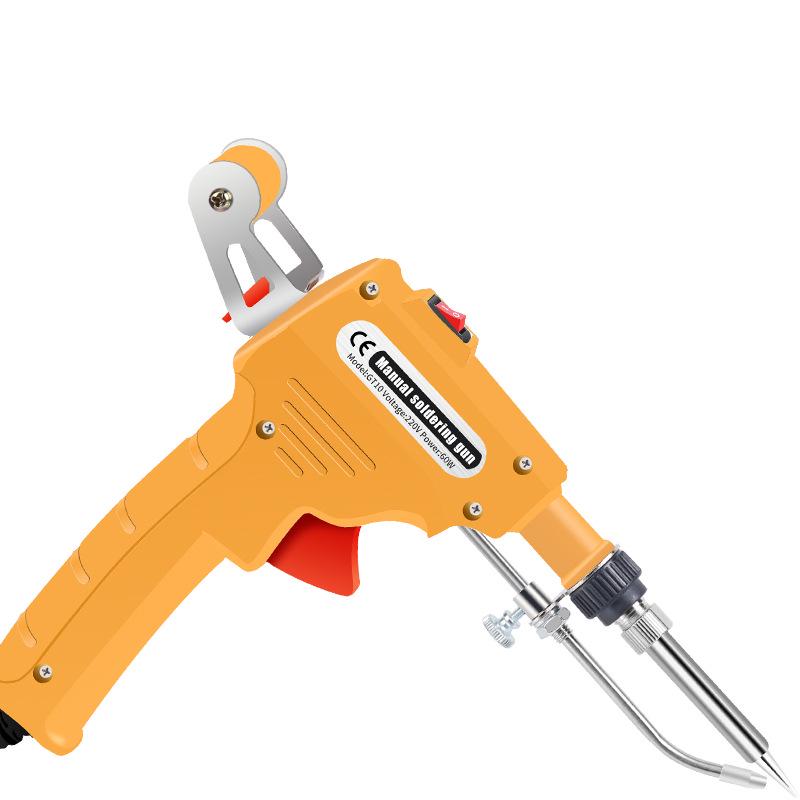 60W Internal Heating Semi-Automatic Soldering Iron with Manual Feed, US Standard