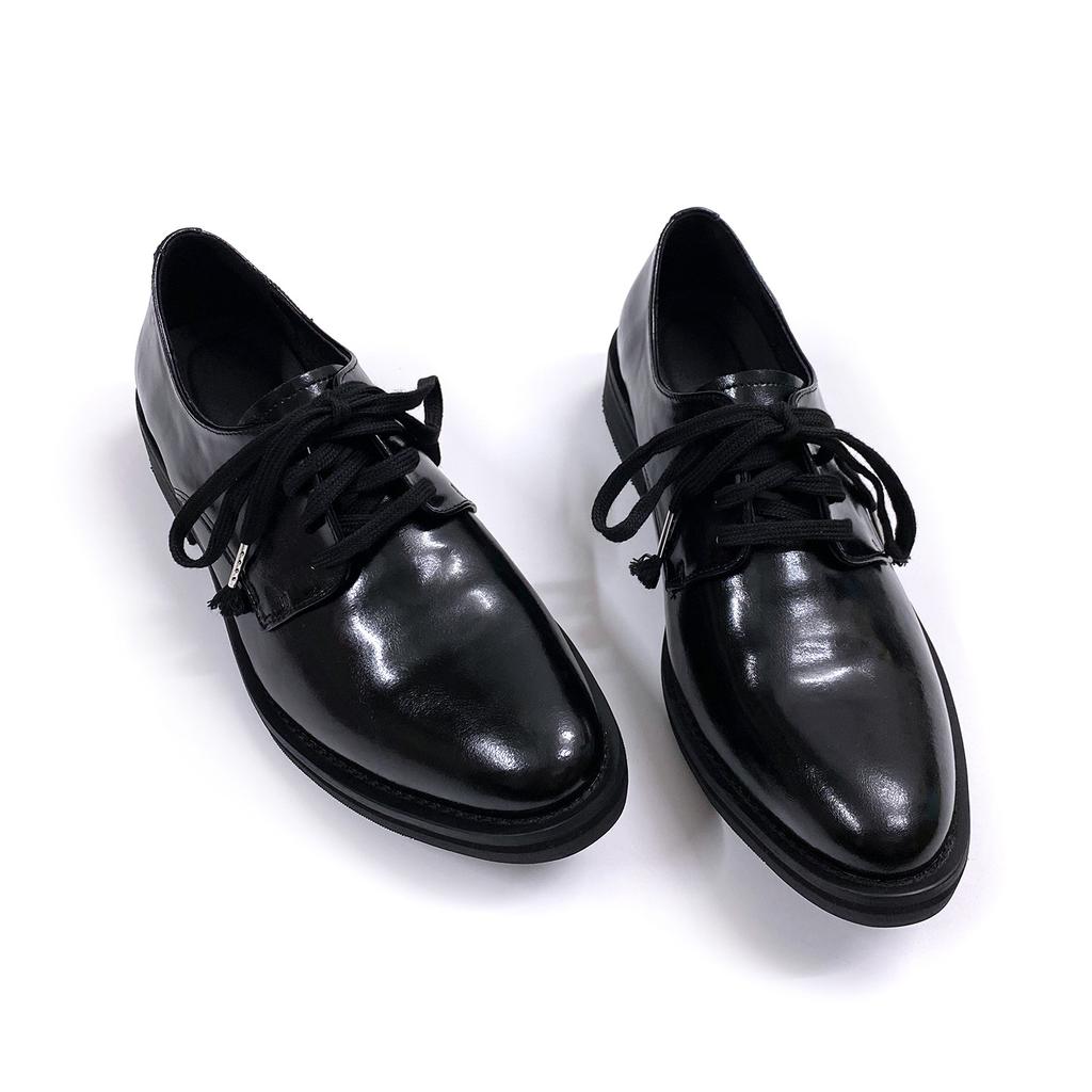 Niche Design Upturned Model Wizard Shoes Men'S Pointed Leather Shoes High Heel Thick Sole Derby Shoes Heightening Casual Leather Shoes