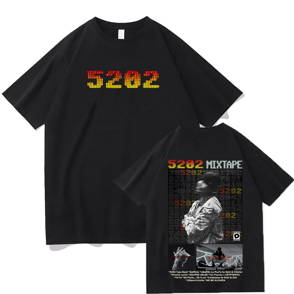 Rapper Duki 5202 MIXTAPE T Shirt Summer Duki Merch Tee Casual Print Men Pure Short Sleeve High Quality Women Men Loose Clothing