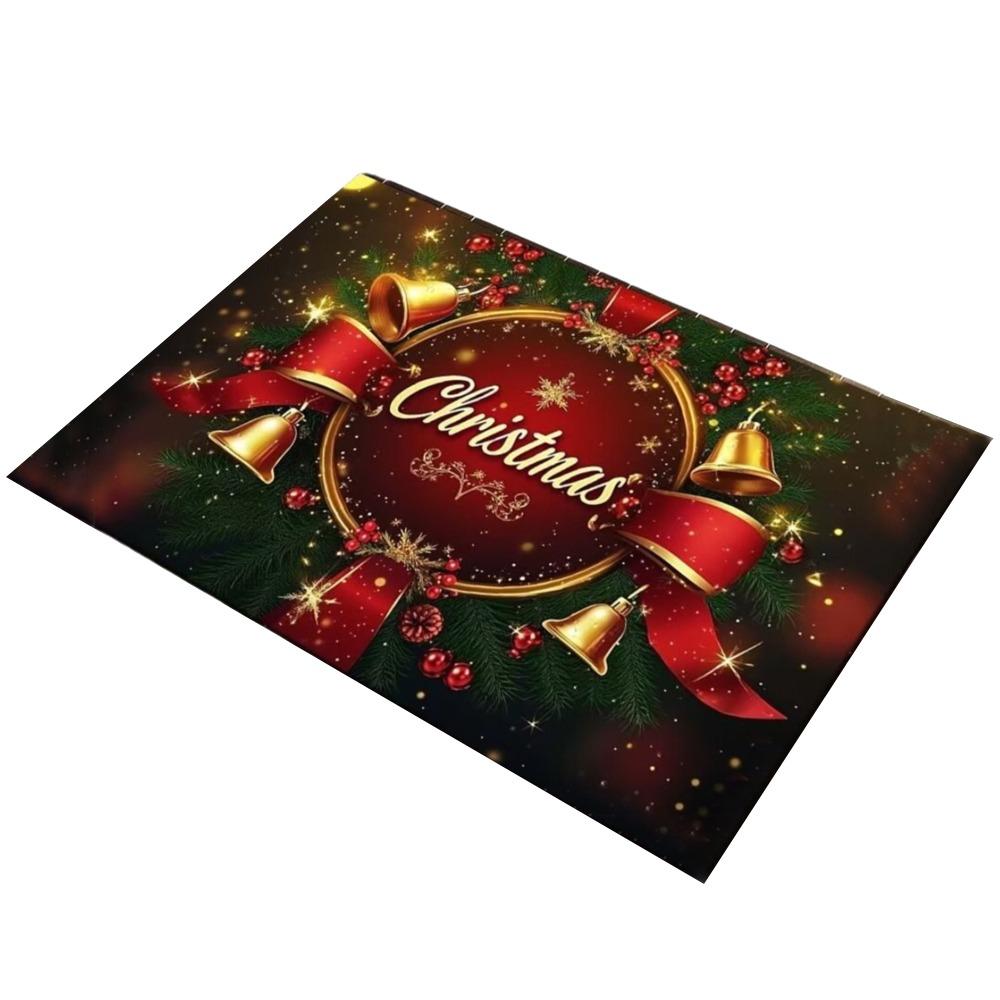

Нескользящий Прочный Коврик для Ванной Комнаты Противоскользящий Коврик для Пола Рождественский Ковер Праздничные Украшения Style 4