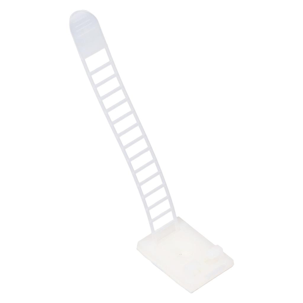 100Pcs Adhesive Cable Management Clips Adjustable Nylon Strap Ties Wire Clamps Organizer Strong