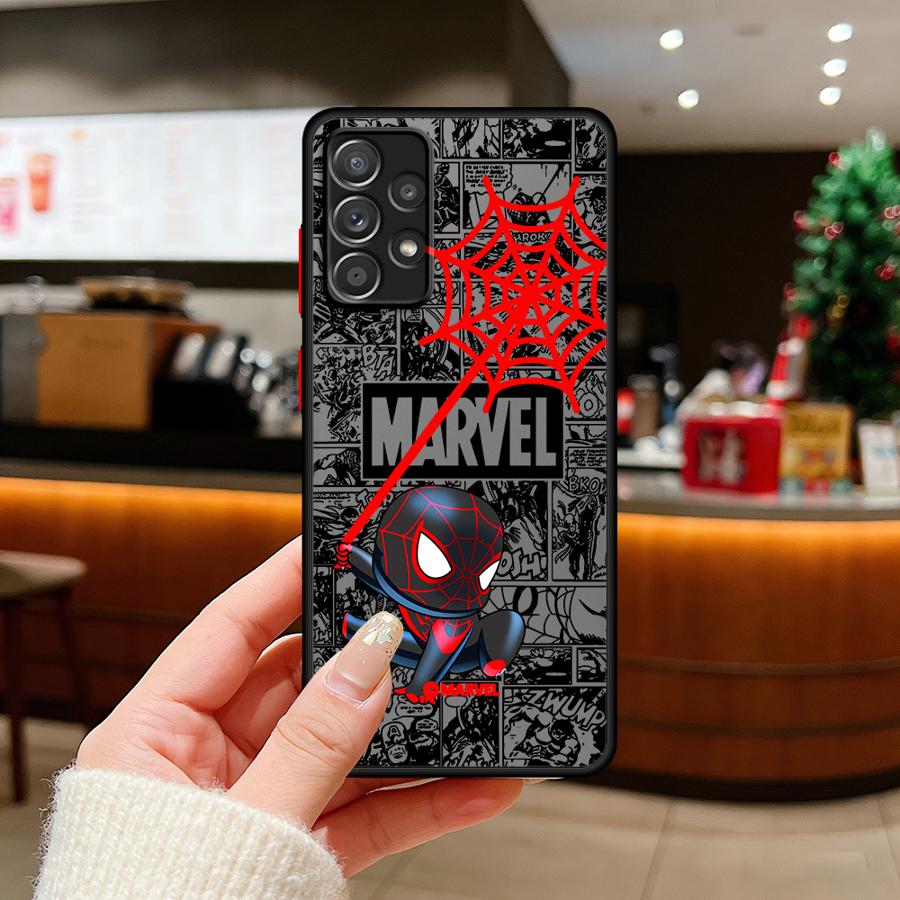 Pouzdro na telefon pro Samsung Galaxy A73 A33 A14 A23 A53 A52S A72 A17 A52 A56 A55 A16 A15 A54 A35 A34 A36 Marvel Roztomilý Spiderman